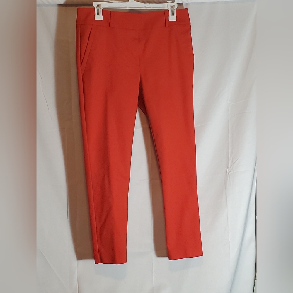 LOFT Orange Pants Marisa Skinny Size 6